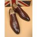 Euro Step New Business Formal Breathable Casual Leather Men Brogue Carved Pointed Toe Gentleman White-collar Office Shoes_vogvips.com