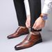 Euro Step Large Size Summer Autumn New British Brogue Carved Business Leather Shoes Men's Korean Version Hairstylist Trendy Casual_vogvips.com