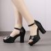 Women's High-heeled Sandals With Chunky Heels Waterproof Platform, New Korean-style Versatile Spring And Summer Soft_vogvips.com