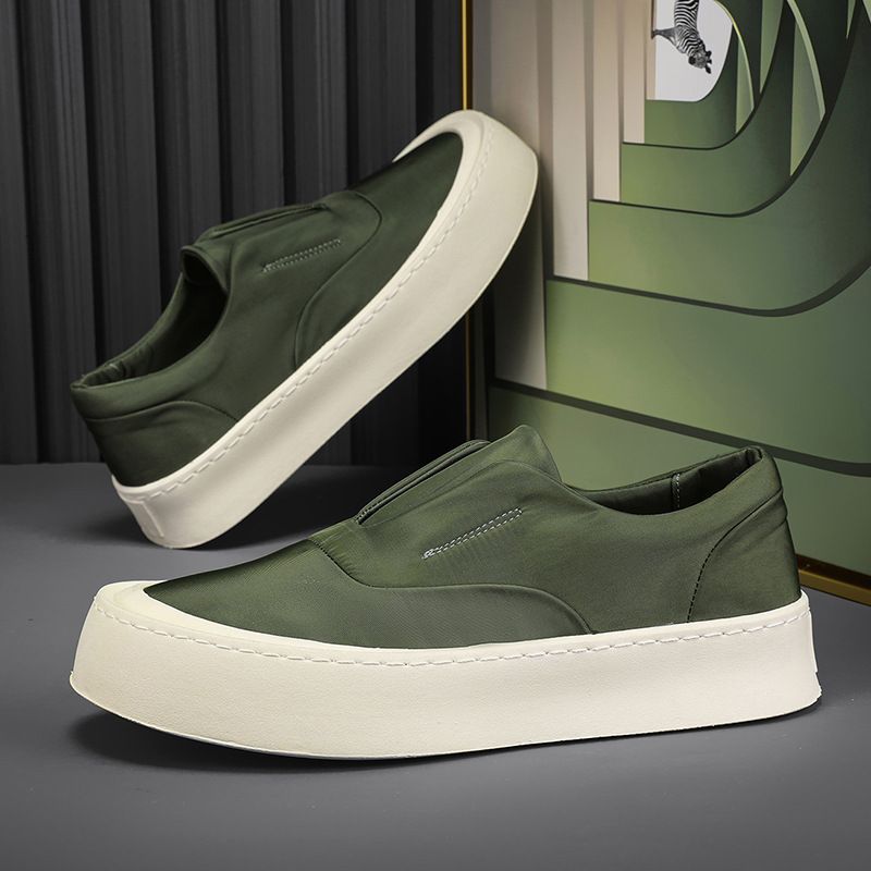 Men's Casual Slip-On Canvas Shoes With Anti-Slip Sole, Breathable & Lightweight For Summer, Round Toe Low-Top Sneakers Sports Shoes_vogvips.com