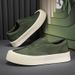 Men's Casual Slip-On Canvas Shoes With Anti-Slip Sole, Breathable & Lightweight For Summer, Round Toe Low-Top Sneakers Sports Shoes_vogvips.com