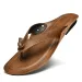 New Arrival Men's Leather Sandals Leisure Walk Slippers Comfortable Male Summer Flip-flops Non-Slip Sole Beach Men_vogvips.com