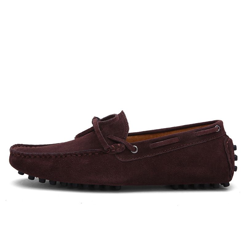 New Men's Suede Beanie Shoes Lace-up Driving Shoes Men's Shoes_vogvips.com