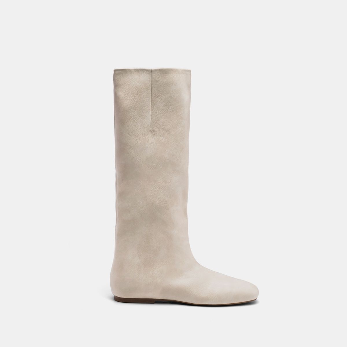2026 British Style Retro Square Toe Martin For Women Autumn Winter New Fashion Versatile Wrinkled Slimming Slouch Boots_vogvips.com