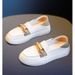 2025 New Women's White Loafers Summer Slip-On Soft Sole Non-Slip Versatile Casual Shoes For Women_vogvips.com