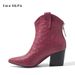 Women's Black Pointed Toe Chunky Heel Ankle Boots - Fashionable Bare Booties For Autumn/Winter_vogvips.com