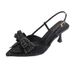 2024 New French Style Rhinestone Bowknot Closed-Toe Sandals For Women Spring Summer Pointed Toe Sexy Stiletto High Heels_vogvips.com