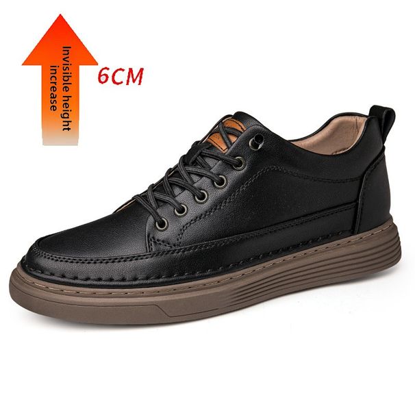 Invisible Heightening Shoes Men's Breathable British Style Soft Sole Inner Heightening Men's Shoes Sports And Leisure Board Shoes_vogvips.com