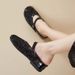 Rhinestone Mesh Closed-Toe Mules For Women 2026 Spring/Summer New Korean Style Versatile Flat Slip-On Lazy Sandals_vogvips.com