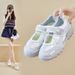 Inner Heightening Shoes Velcro Forrest Gump Shoes Schoolgirl Sports Breathable Casual Shoes_vogvips.com