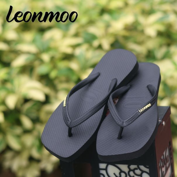 Thailand LEONMOO Women's Slippers Summer Outdoor Non-Slip Flip-Flops Beach Vacation Slippers For Women_vogvips.com