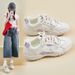 Inner Heightening Shoes Dad Shoes Female Student Sports Leisure Mesh Breathable_vogvips.com