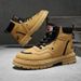 Large Size Velvet Men's Shoes Men's Fashionable British High Top Martin Boots Versatile Workwear Outdoor Sports Boots_vogvips.com