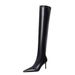 315-A16 European And American Fashion Sexy Nightclub Slimming Simple Long Boots With Thin High Heels, Pointed Toe,_vogvips.com