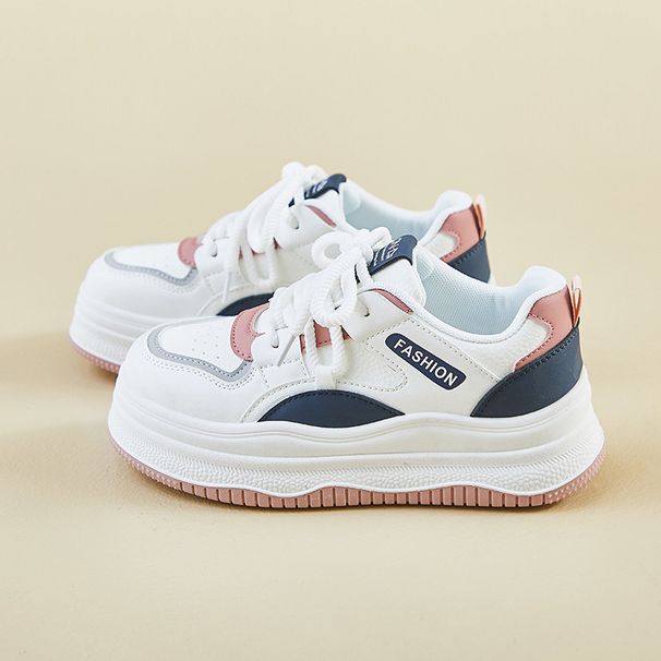 Little White Shoes Female Student Platform Heightening Shoes Sports Board Shoes Casual Shoes_vogvips.com