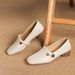 2025 Sprig Ad Autum New Retro Small Thick Heel Camellia Sigle Shoes Leather Soft Sole Shallow Mouth Loafers For_vogvips.com