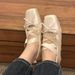 Sweet Style Crisscross Strap Bow Ballet Flat Satin Mary Jane Shoes For Women Sheepskin Version_vogvips.com