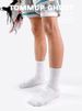 4 Pairs Men Professional Basketball Mid Tube Thick Towel Bottom Breathable Athletic Sports Socks Cushioned White_vogvips.com