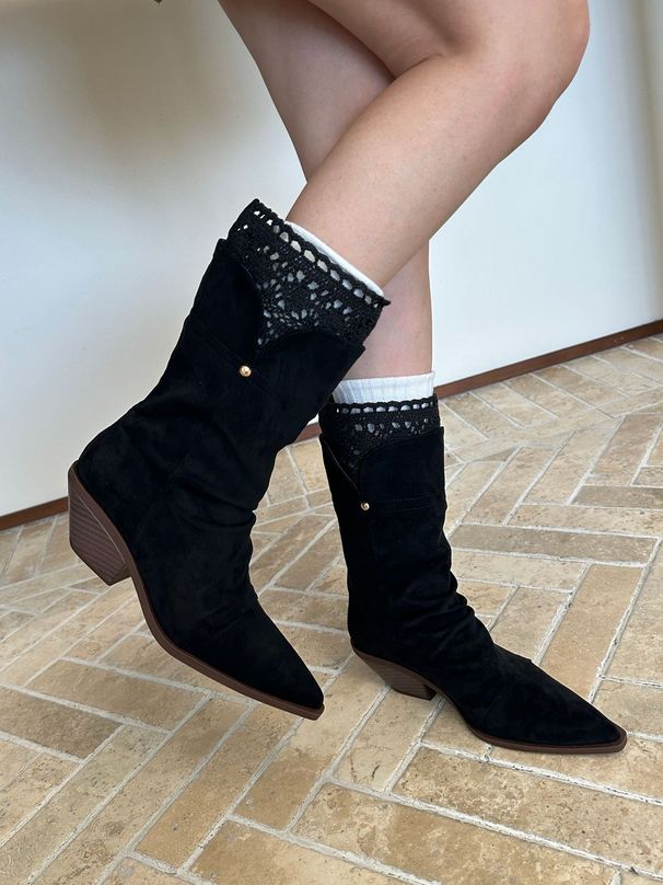 Wedge Heel Long For Women 2025 Autumn Winter New Pointed Toe Riding Lace Convertible Over-the-Knee High Boots_vogvips.com