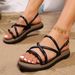 2026 New Summer Fashionable Outdoor Comfortable Breathable Back-Strap Thick-Soled Thin-Strap Beach Flat Versatile_vogvips.com