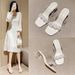Rhinetone Women, Ummer Mid-heel Fahion, Veratile For Outdoor Wear, Fairy-tyle Tranparent Chunky High-heeled_vogvips.com