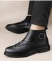 Men's Leather Boots Crocodile Pattern First Layer Martin Boots Men's Leather Cotton Boots With Cotton To Keep Warm_vogvips.com