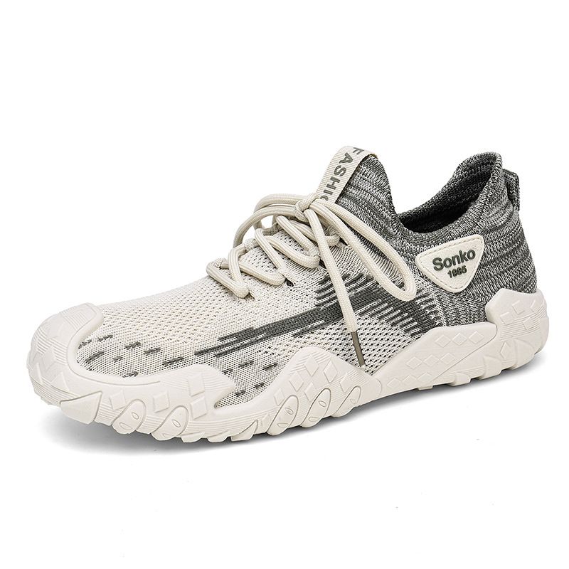 Men's Trendy Affordable Luxury Summer Shoes Breathable Flyknit Mesh Athletic Casual Thick Soled Non Slip Comfortable Sock Shoes_vogvips.com