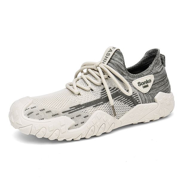 Men's Trendy Affordable Luxury Summer Shoes Breathable Flyknit Mesh Athletic Casual Thick Soled Non Slip Comfortable Sock Shoes_vogvips.com