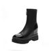 2025 Autumn New Short Boots, Over-the-Knee Height Increasing Wom's Shoes, Slim Fashion Front Zipper Long Boots For_vogvips.com