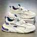 Mens White Black Chunky Dad Sneakers Breathable Mesh Upper Non Slip Thick Sole Casual Running Shoes For Streetwear_vogvips.com