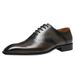 First layer cowhide men's formal leather shoes men's real cowhide inner business pointy English men's shoes_vogvips.com