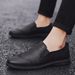 Men's Shoes Round Head Shallow Mouth Soft Foot Cover Lazy Layer Leather Shoes_vogvips.com