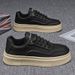 Spring New Breathable Leather Surface White Men's Versatile Thick Soled Sports Casual Board Trendy Shoes_vogvips.com