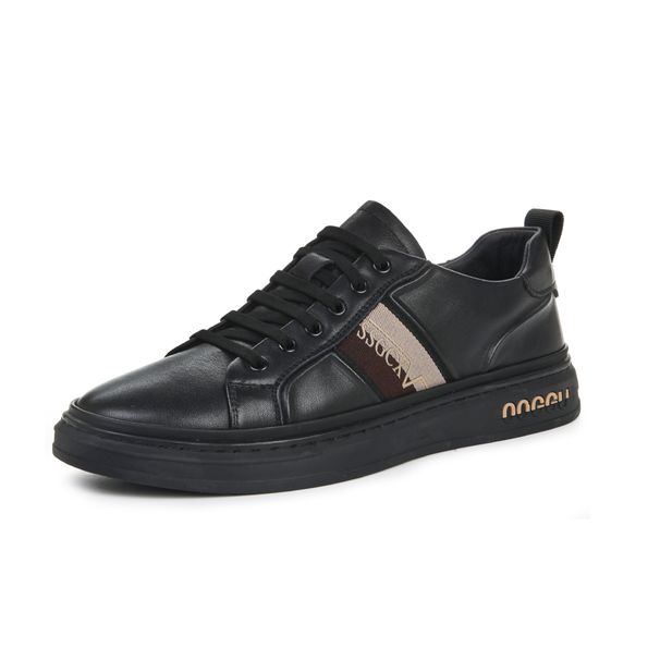 Men's White Leather Sneakers Genuine Soft Sole Comfortable Casual Sports Shoes Fashion Versatile Breathable_vogvips.com