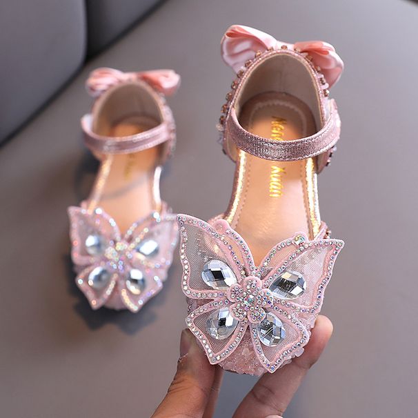 New Rhinestones Soft Soled Girls' Sandals Princess Shoes Children's Shoes_vogvips.com