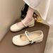 Round-toe, Shallow-cut, Vintage Versatile Women's Shoes That Pair Well With Skirts, Chunky Heel Mary Jane Shoes, 2026_vogvips.com