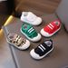 Children's Casual Canvas Soft Sole Sneakers Low Top Spring Autumn Velcro White Boys Girls Single Walking Shoes_vogvips.com
