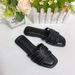 Fashion Design Summer Outdoor Leisure Versatile And Comfortable Luxury Brand Simple Flat Bottom Square Head Slippers_vogvips.com