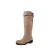 Yueyu Wrinkled Pile For Women 2025 Autumn Winter New Thick Heel Long Over-the-Knee Slimming Riding Boots_vogvips.com