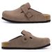 Genuine Suede Clogs For Women Men Cork Footbed Clogs Sandals With Arch Support Summer Couple Outdoor Leather Mules_vogvips.com