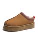 European And American Snow Boots Women's Winter New Fashion One-piece Closed-toe Slippers Platform Thick-soled Warm_vogvips.com