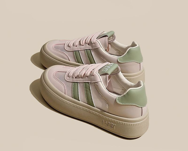 Genuine Leather Thick-Soled German Training Shoes For Women 2026 Summer New Versatile Mesh White Casual Sports Sneakers_vogvips.com