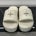26SS Winter New Black Autumn Furry Thick Sole Cotton Slippers Flat Lamb Wool Outdoor Height Increasing One-Word Balloon_vogvips.com