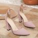 New Foreign Trade Shoes 2026 Spring New European And American Pointed Toe Hollow Large Size Chunky Heel Strap_vogvips.com