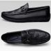 Embossed Crocodile Leather Loafers Soft-soled Casual Men's Leather Shoes Driving Men's Shoes_vogvips.com