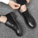 TerraStride Summer Men's Suit Korean Style Trendy British Casual Youth Business Formal Versatile Black Leather Shoes_vogvips.com