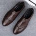 Fashionable Trendy Korean Style Casual Leather Shoes, Men's Loafers With Soft Sole And Anti-Slip For Driving_vogvips.com