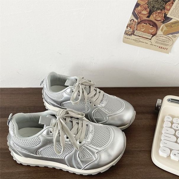Lightweight Platform Sneakers Women's Heightening Casual Mesh Dad Shoes_vogvips.com