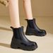 Fashionable Women's Boots, Korean-style Martin Waterproof Rubber Short-tube Thick-soled Water Shoes, Mid-tube Non-slip_vogvips.com