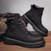 Men's Waterproof Work Boots Anti-Slip Steel Toe Construction Shoes Heavy Duty Hiking Boots Comfortable Leather Martin Boots For Outdoor_vogvips.com